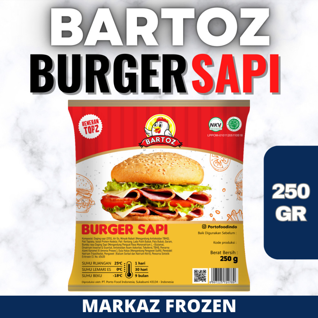 

BARTOZ BURGER SAPI 250GR (28/Q)