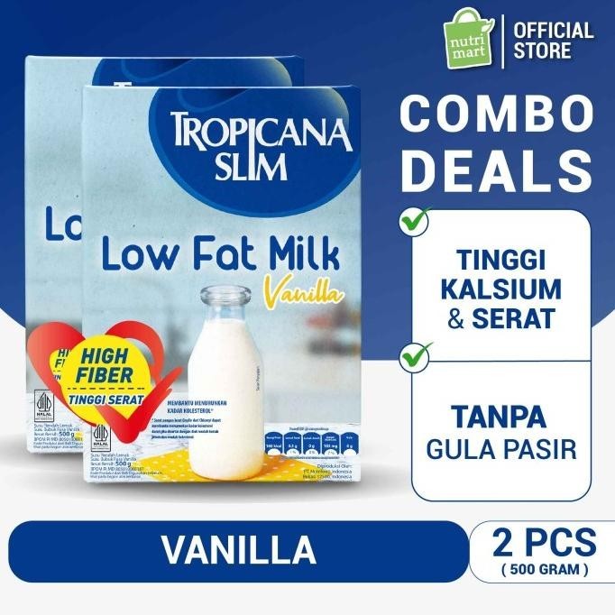 

Twin Pack (2 Pcs) - Tropicana Slim Milk Low Fat Vanilla 500gr