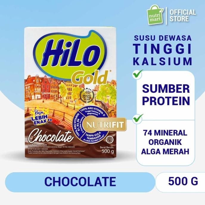 

HiLo Gold Chocolate 500gr - Susu Tinggi Kalsium