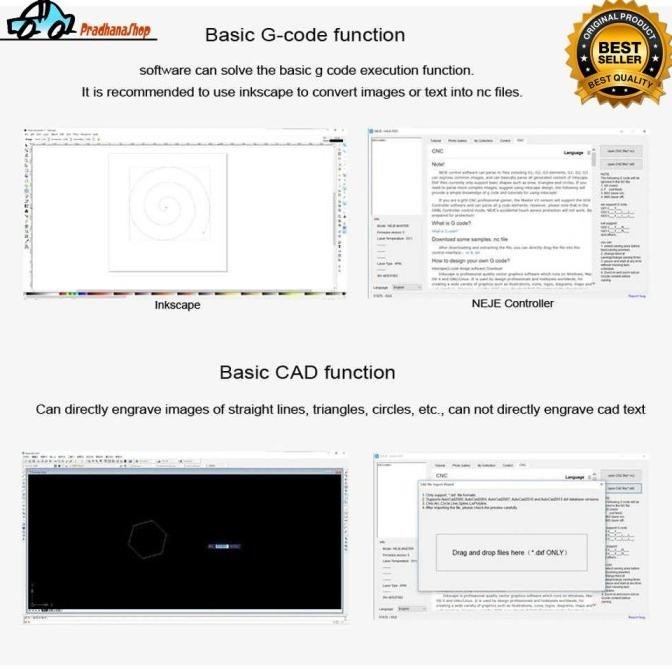 

Printer Grafir 3D Engraver Laser Engraving 3500 Mw Alumunium Kayu