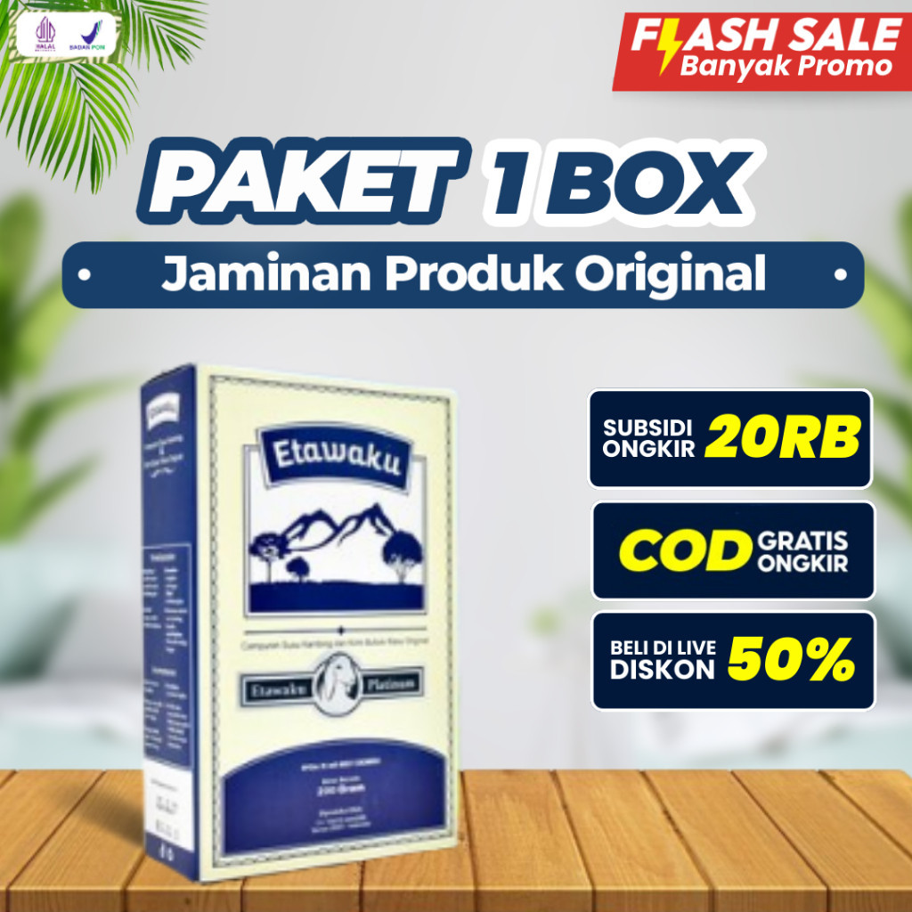 

[PROMO] SUSU KAMBING ETAWAKU PLATINUM & KRIMER NABATI BUBUK 200 gr / SUSU KUALITAS PREMIUM LOW SUGAR