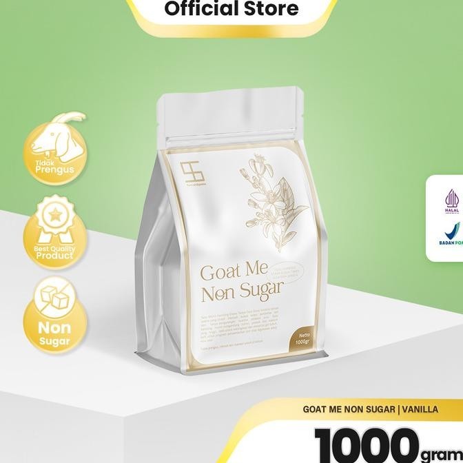 

Goat Me Non Sugar Vanilla Susu Kambing Etawa Bubuk Tanpa Gula 1000gram