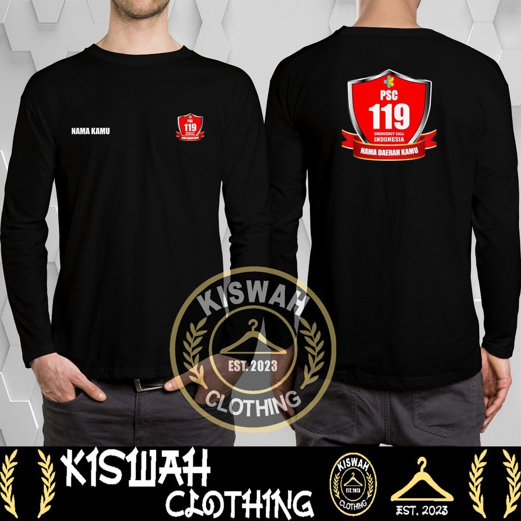 Kaos Tshirt PSC 119 Public Safety Center Kedaruratan Medis Gratis Nama dan Nama Daerah Kamu  DB Leng