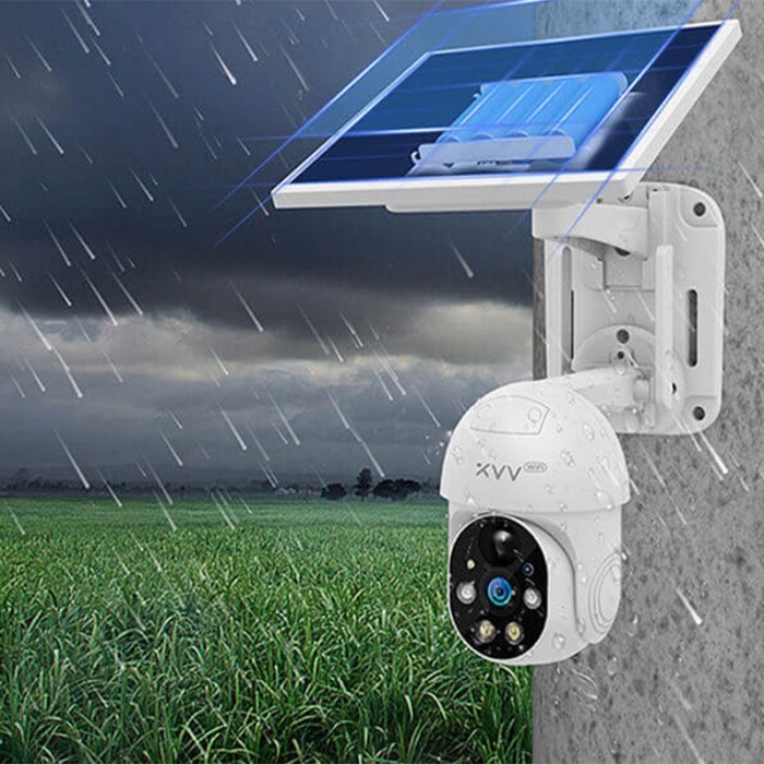 Kamera Camera Cctv Wifi 1080P Outdoor Tenaga Surya Matahari Solar Cell