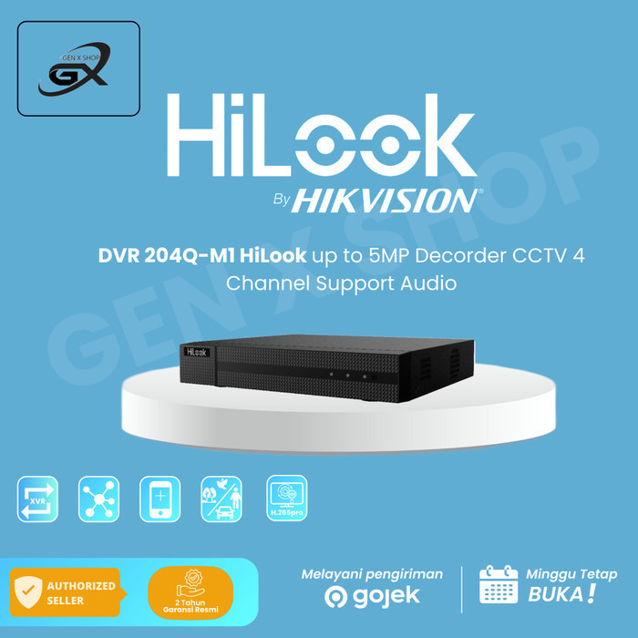 Dvr 204Q-M1 Hilook Up To 5Mp Decorder Cctv 4 Channel Support Audio