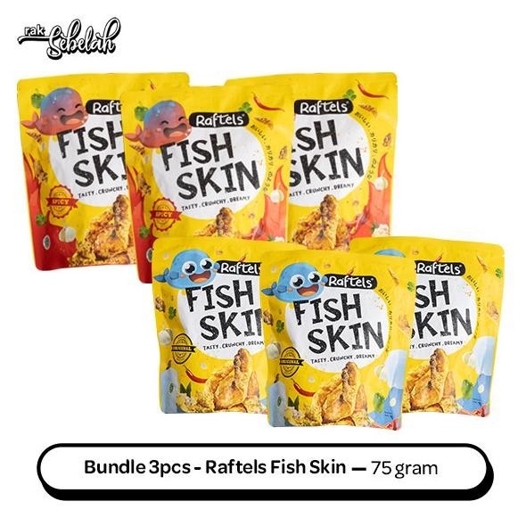 

Bundle 3pcs - Raftels Fish Skin Snack Kulit Ikan Original | Spicy 75gr