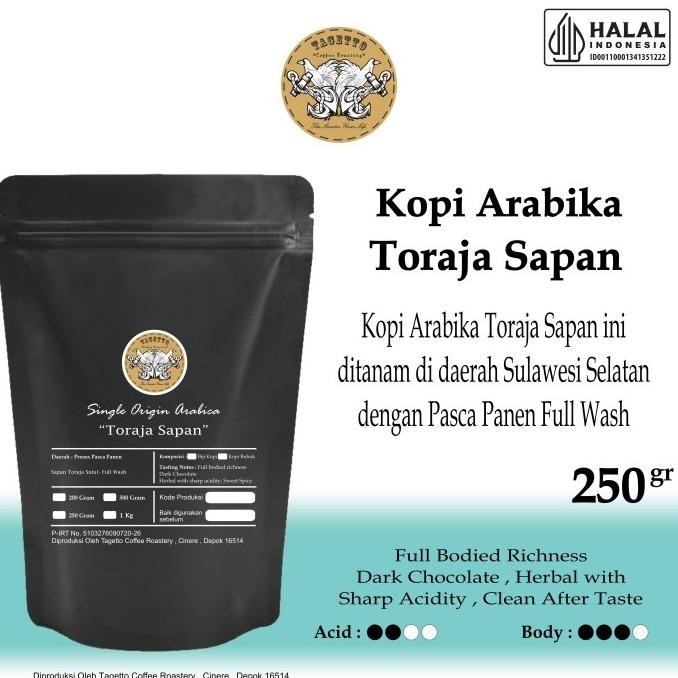 

KOPI ARABIKA TORAJA SAPAN 250GR BIJI ATAU BUBUK | ARABICA COFFEE
