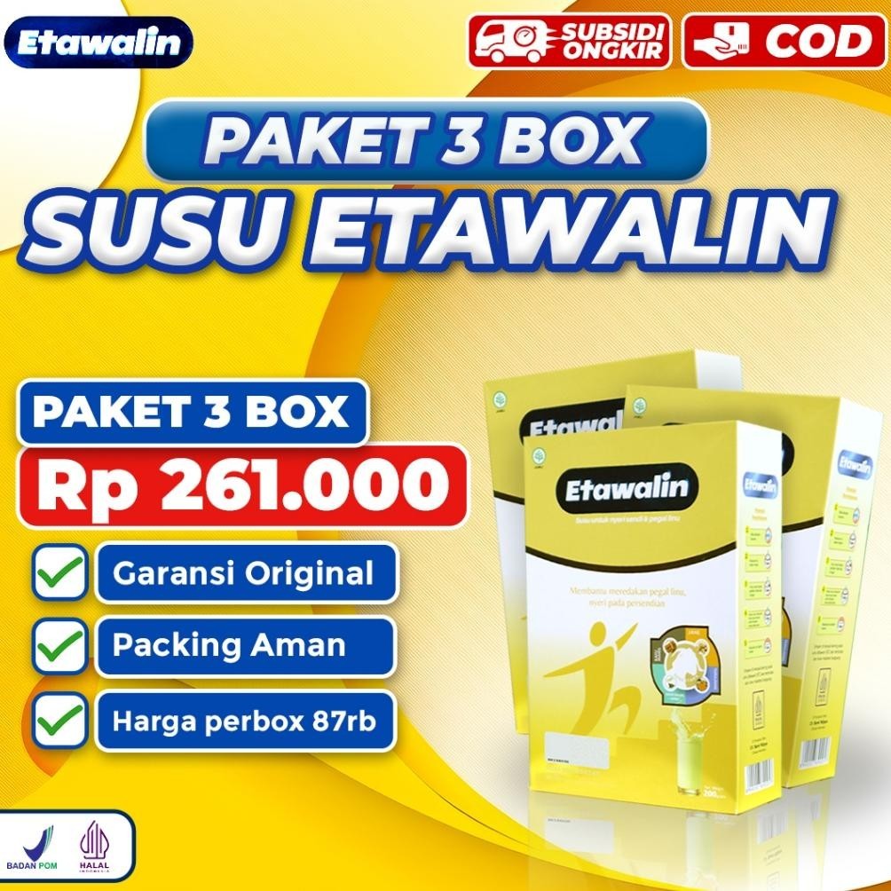 PROMO BARUUU ETAWALIN ORINAL 3 BOX - SUSU KAMBING ETAWALIN ASLI ORINAL ATASI NYERI SENDI DAN TULANG