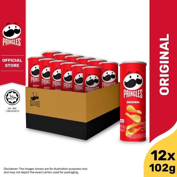 

[CARTON DEALS] Pringles Original 102gr Keripik (12 Pcs)