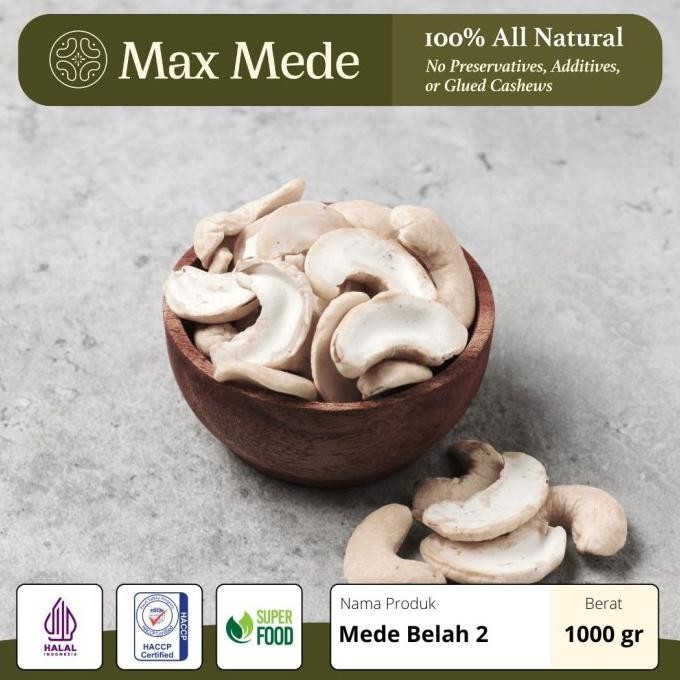 

Kacang Mente/mete Belah dua Fresh Belum Panggang Mentah Premium 1kg