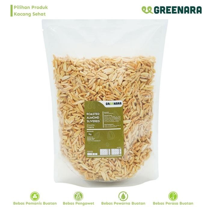 

Kacang Almond Cacah Panggang 1kg / Roasted Almond Slivered
