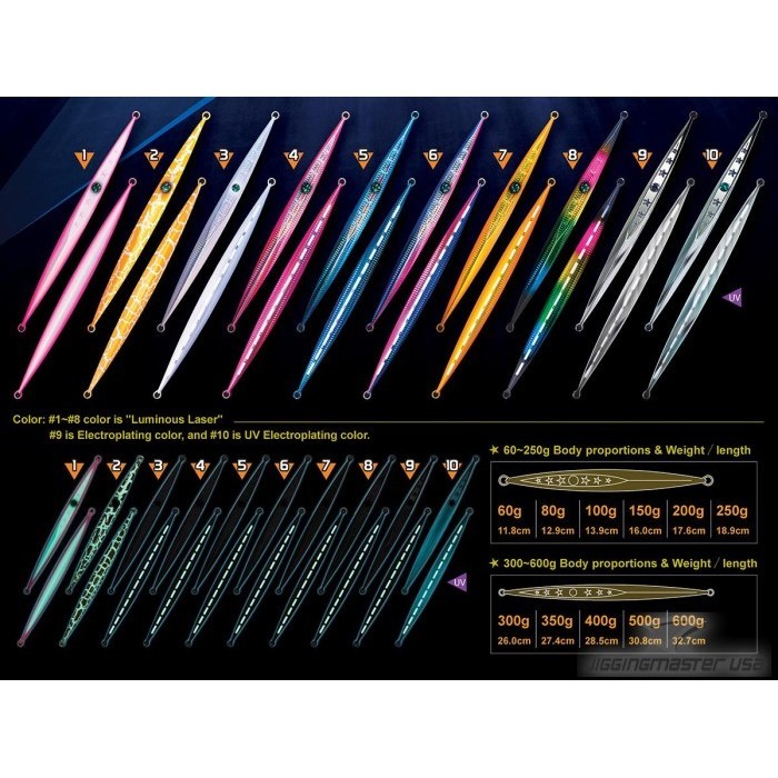 Metal Jig Jigging Master VIP Super Star 3D Eye Original