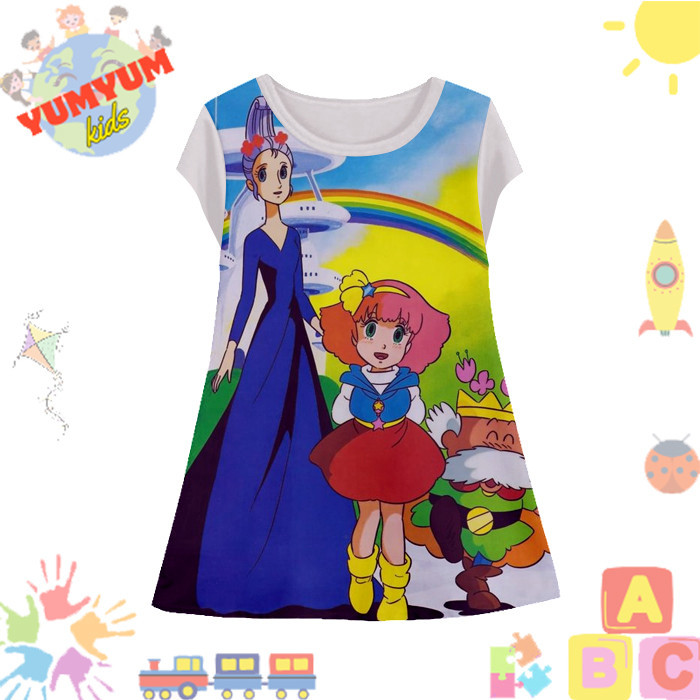 Dress Anak Perempuan Minky Momo v5 Tunik Anak Wanita Film Animasi Kartun Anime Minky Momo 3D Printin