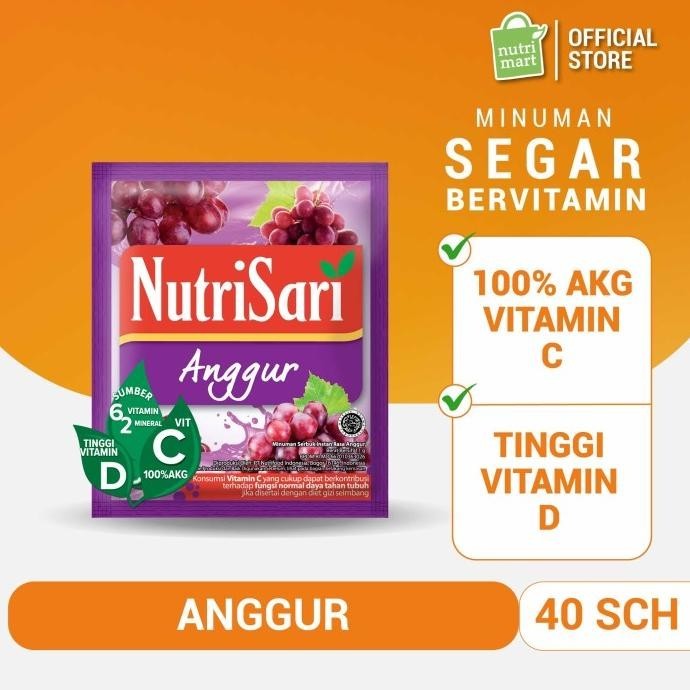 

NutriSari Anggur (40 Sch) - Minuman Buah Vitamin C Vitamin D