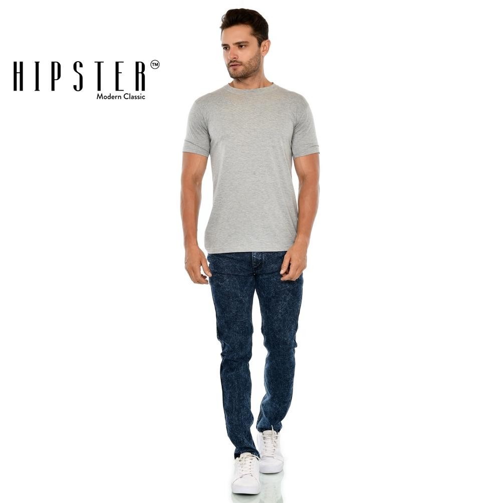 Celana Panjang Tactical Pria Hipster Celana Jeans Warna Sandwash Blue