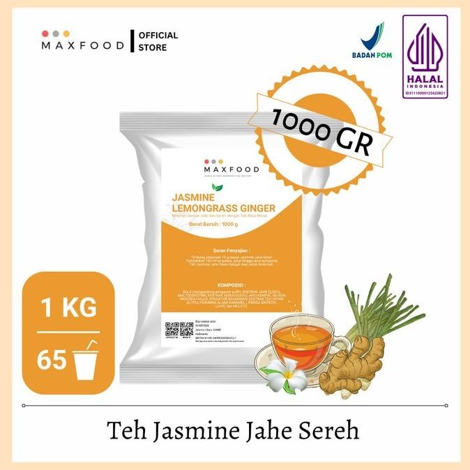 

1KG JASMINE TEA GINGER LEMONGRASS/BUBUK MINUMAN TEH JASMINE JAHE SEREH