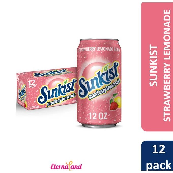 

Sunkist Strawberry Lemonade Soda - minuman sunkist impor USA