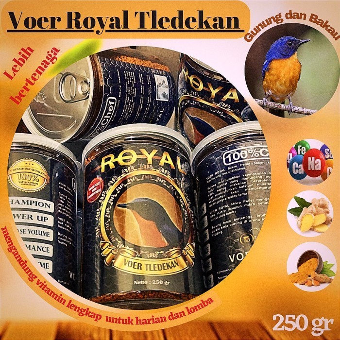 Terlaris Pakan Burung Tledekan Voer Royal Mikro Pellet 250Gr