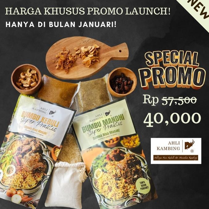 

Bumbu Instant Nasi Kebuli - Ahli Kambing - Bumbu Lengkap + Beras Perkasa_Id