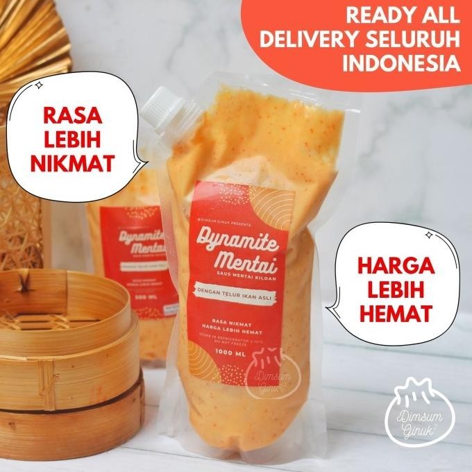 

Saos Saus Mentai Halal Sauce Mentaiko Rice Salmon Dimsum Ginuk 1000 Ml