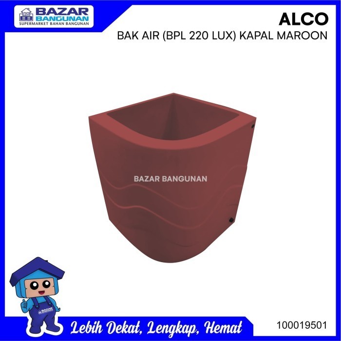 BAK AIR MANDI SUDUT ALCO LUXURY FIBER GLASS 220 LITER 220 LTR MAROON