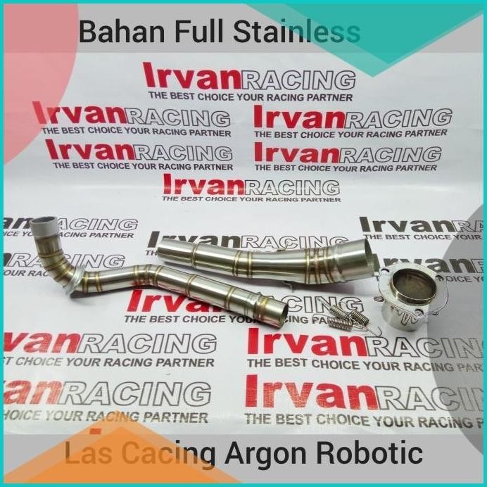 LEHER KNALPOT JUPITER Z PLUS ADAPTOR KNALPOT SATRIA FU FULL STAINLESS