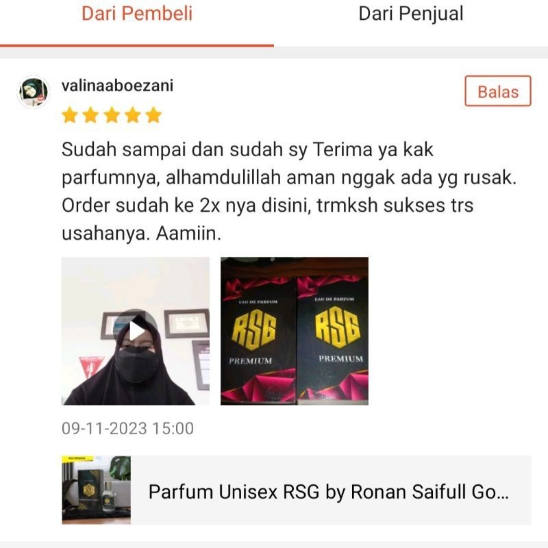 [PREMIUM] BEST PRODUCT Parfum Unisex RSG by Ronan Saifull Goban untuk Pria dan Wanita