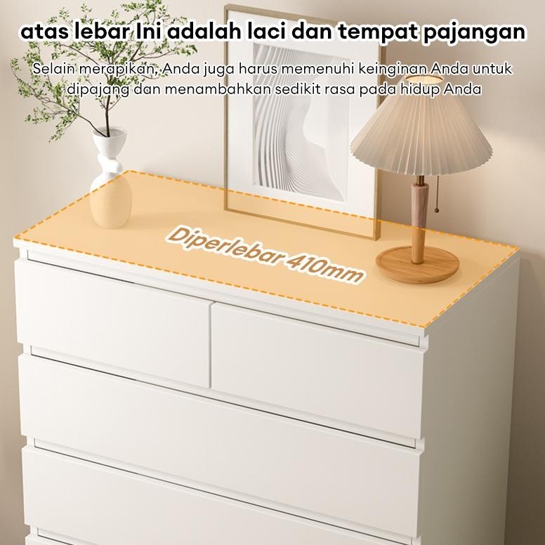 DFG Lemari laci Kayu Chest Drawer Minimalis  Lemari Penyimpanan  minimalis Lemari Laci 5 Susun Serba