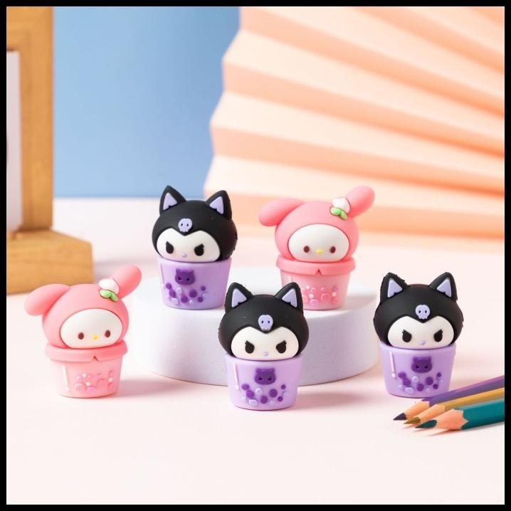 

TERBARU SERUTAN / RAWUTAN KUROMI MELODY RUBBER HEAD PENCIL SHARPENER CUTE !!