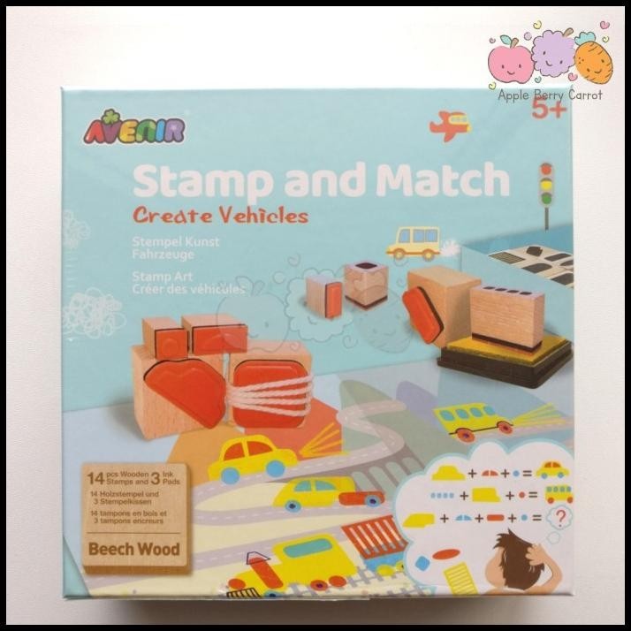 

HOT DEAL AVENIR STAMP AND MATCH CREATE VEHICLES TRANSPORT ART CRAFT ANAK KIDS !!!!!