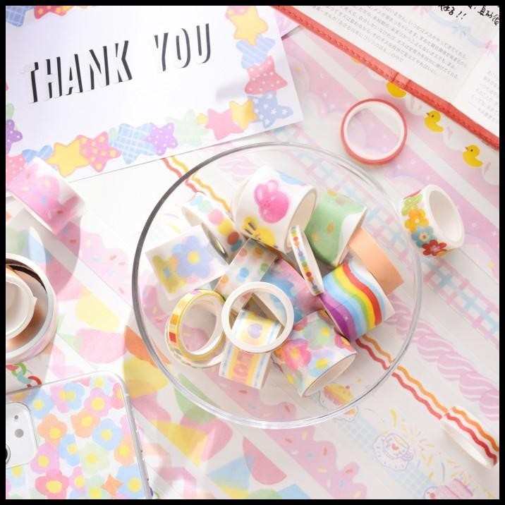 

TERMURAH STIKER ROLL RAINBOW CHRISTAL CUTE / STIKER BOX RAINBOW !!!!