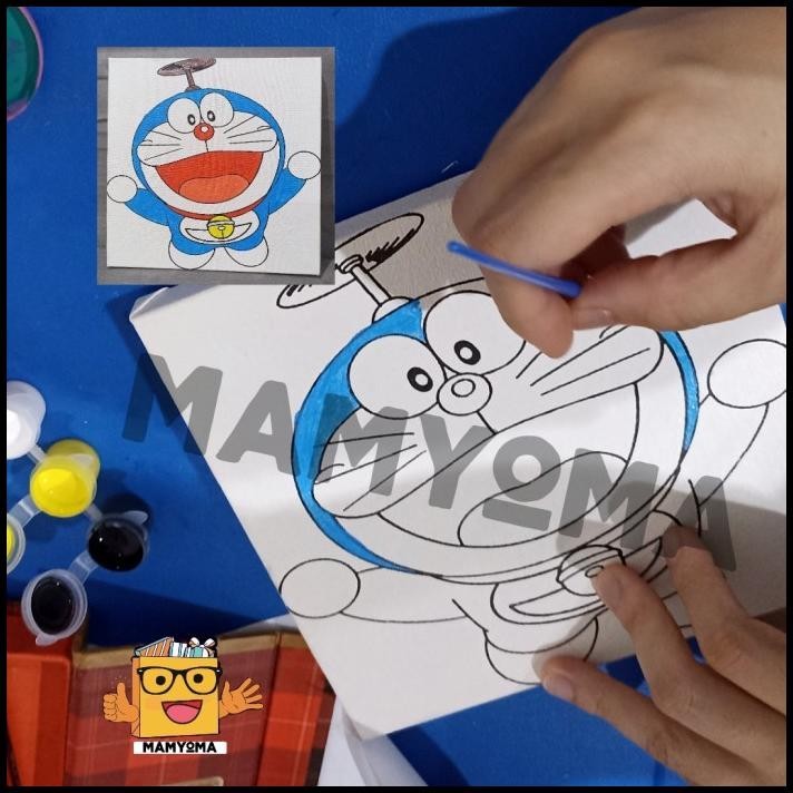 

BEST DEAL PAKET MEWARNAI KANVAS CAT AKRILIK / PAINTING SET KIDS COLORING !!!!