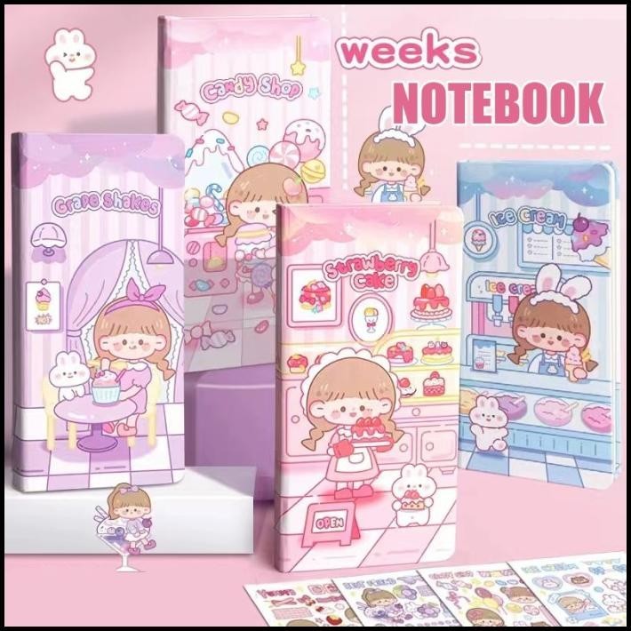 

HOT DEAL NOTEBOOK JURNAL BUKU TULIS CATATAN LUCU 96 LEMBAR KERTAS GRID 9.5X19CM !!