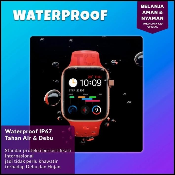 TERMURAH JAM TANGAN SMARTWATCH FASHION PRIA WANITA T500 PLUS HIWATCH SERIES 6 