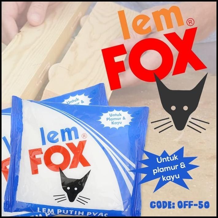 

DISKON LEM FOX PUTIH 350GR BIRU SLIME / KERTAS / KAYU (OFF-50) !!!!!!