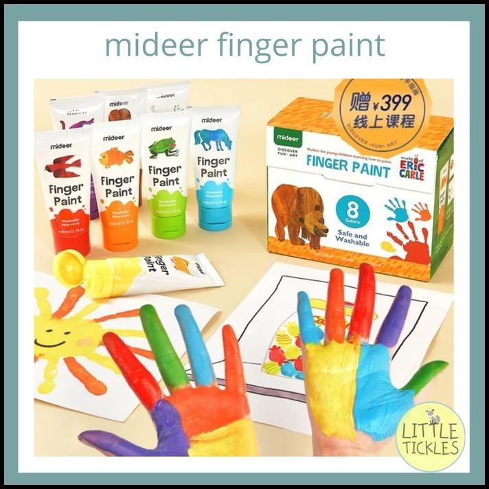 

DISKON MIDEER FINGER PAINT WASHABLE NON TOXIC - CAT TANGAN ANAK !!!!!!