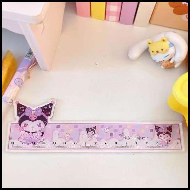 

DISKON PREMIUM TEBAL PENGGARIS SANRIO / ROL SANRIO 16 CM RULER ANAK SEKOLAH / !