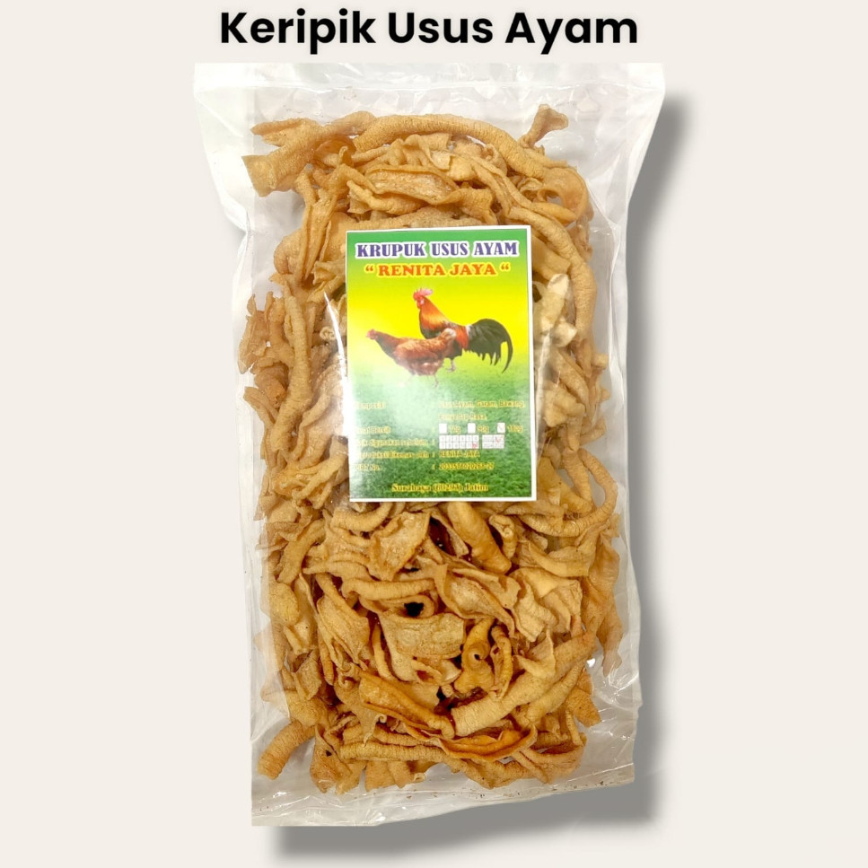 

Keripik Usus Ayam Tipis cap Dua Ayam @200gr