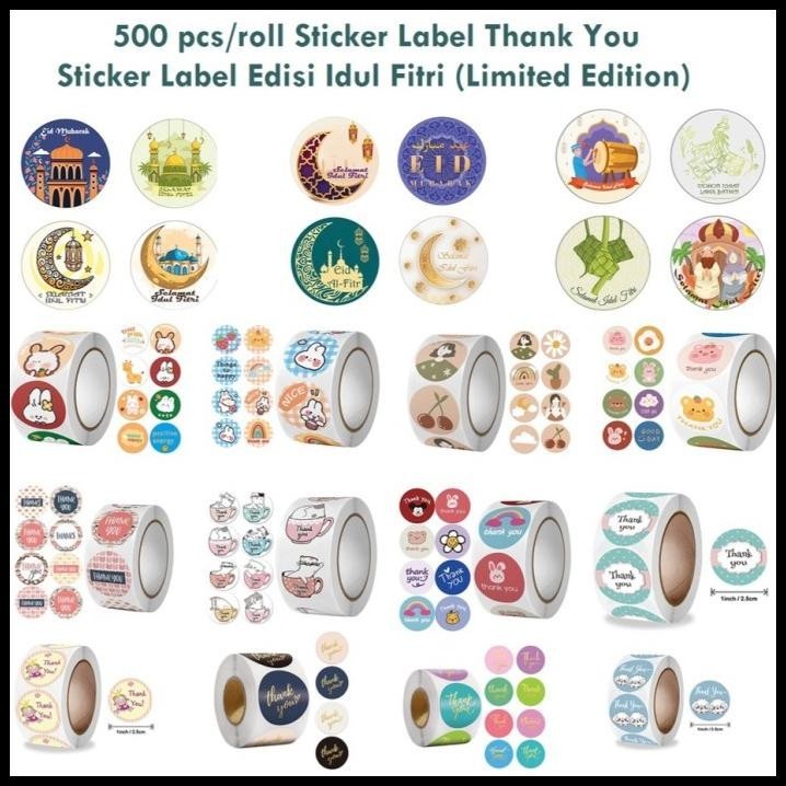 

TERMURAH 500 PCS STICKER LABEL JOURNAL JOURNALING THANK YOU NOTES !!!!