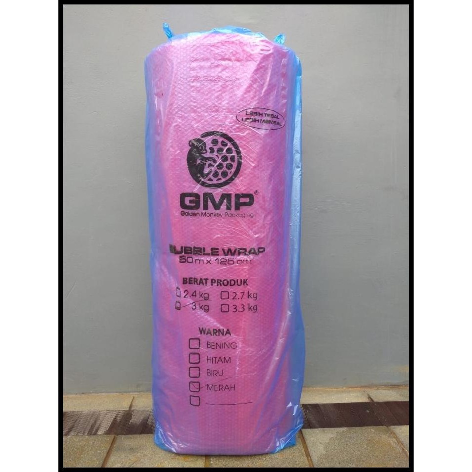 

TERMURAH BUBBLE WRAP RED / MERAH 50MX 125CM GMP BANDUNG !!!