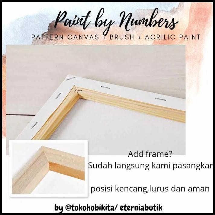 

TERMURAH PAINTING BY NUMBER CANVAS 50 X 40 CM CAT AKRILIK - FLOWER !!!!