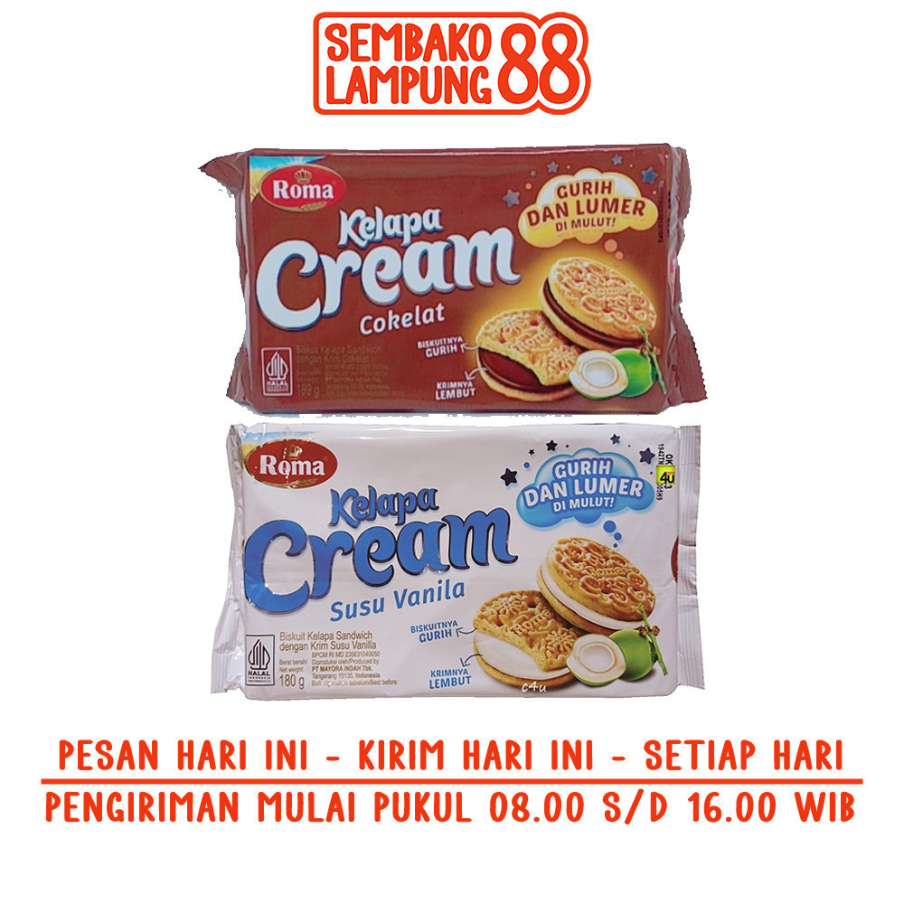 

Roma Kelapa Cream 189 Gr | Sembako Lampung 88