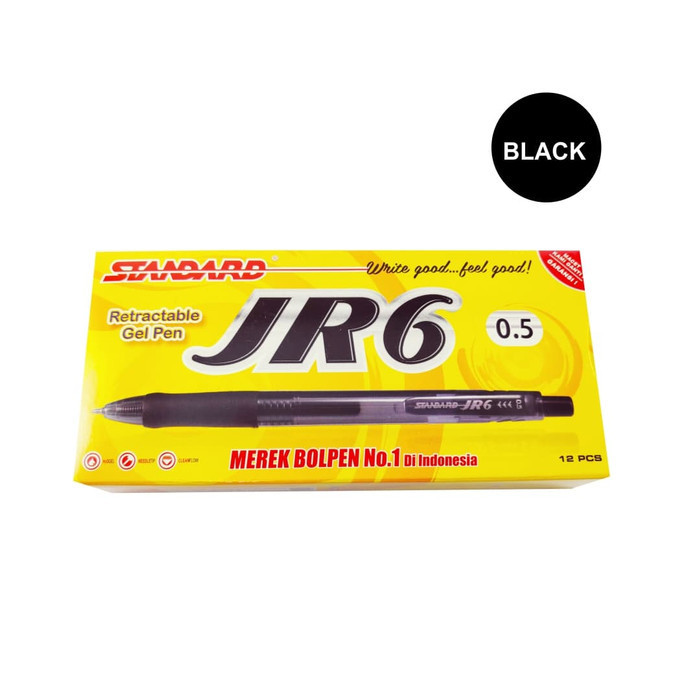 

Standard Jr6 - Pulpen 0.5 Tinta Warna Hitam Isi 12