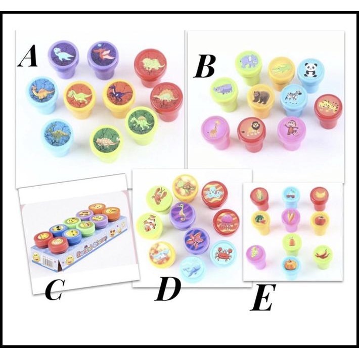 

HOT DEAL STEMPEL STAMP CAP ANAK DINO, WILD ANIMALS, SMILE, VEGIE, SEA ANIMAL, PRINCESS, HELLOKITTY !