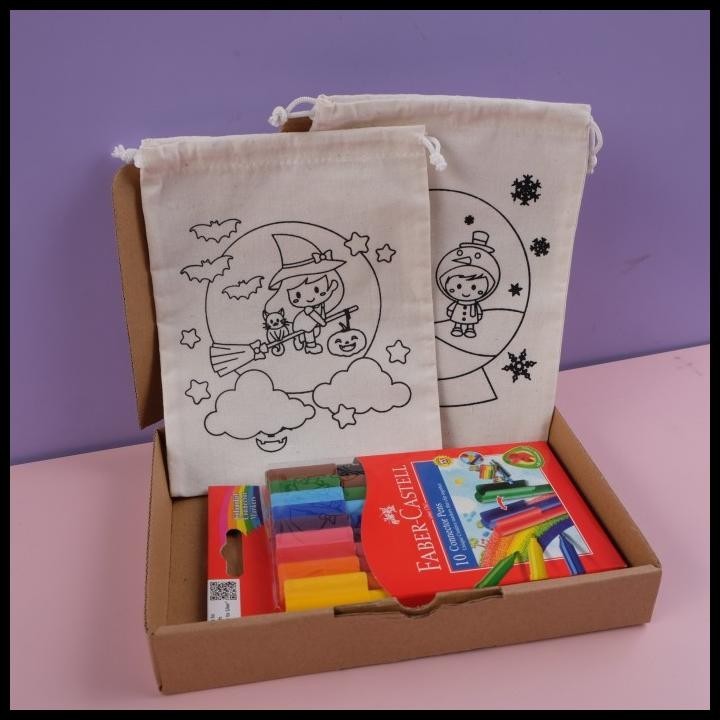 

TERBARU MARKER COLORING ON POUCH CRAFT KIT - HALLOWEEN CHRISTMAS - DIY ANAK !!!!!!!