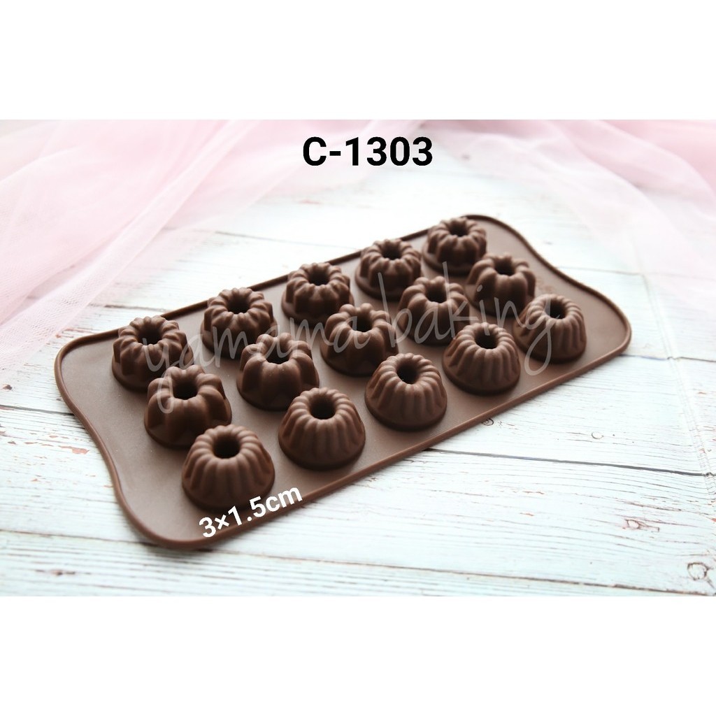 C-1303 Cetakan silikon coklat puding mini chiffon cake fondant (Cetakan silikon)