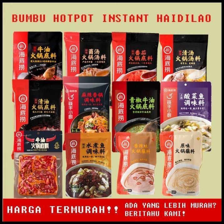 

HOT DEAL BUMBU HOTPOT INSTANT HAIDILAO - ALL VARIANT