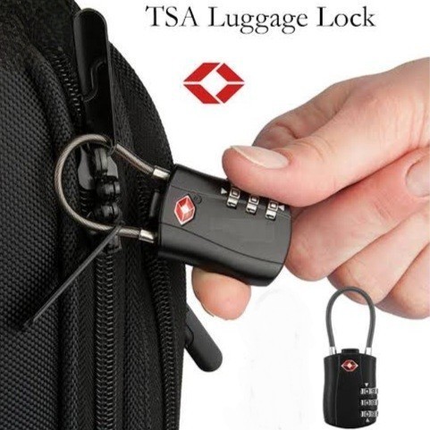 Tsky Pin Gembok Koper Tas Tsa Tali Kawat Baja Serbaguna