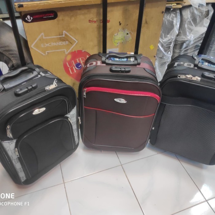 Koper Polo Canvas 18 Inch Berkualitas / Koper Kabin / Koper Pesawat