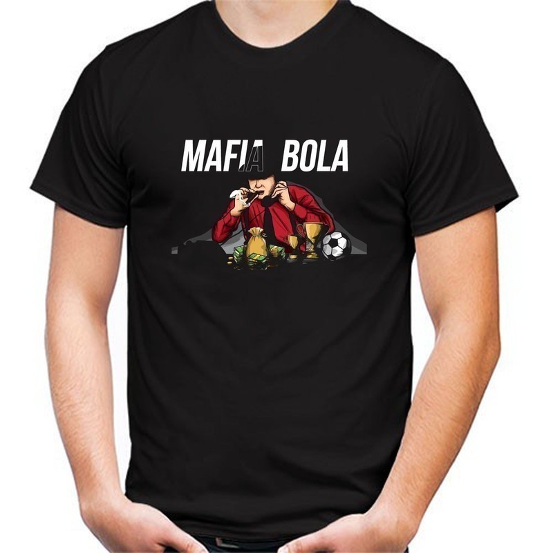 Kaos T Shirt Pria Mafia Bola Pssi Casual Ultras Hooligan